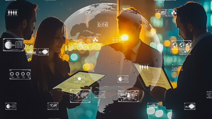 A concept image of digital networking