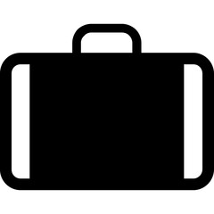 Briefcase single vector line icon