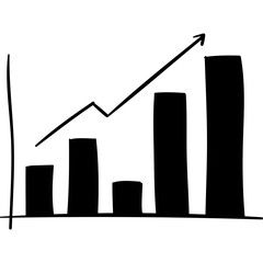 Stats single vector line icon