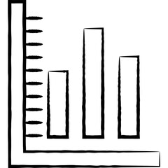 Graph single vector line icon