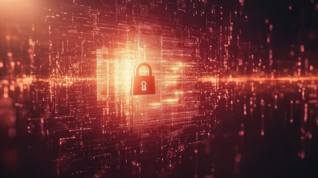 cyber security concept and internet privacy data protection Modern showing padlock protecting business and financial data to protect personal information on digital devices, data governance
