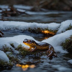 Salamander
Amphibian
Wildlife
Nature Photography
Exotic Animal
Wetlands
Reptile-like Creature
Herpetology
Wild Habitat
Colorful Amphibian