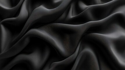 Fototapeta premium Dark Draped Fabric: A Luxurious, Textured Abstract Background Image