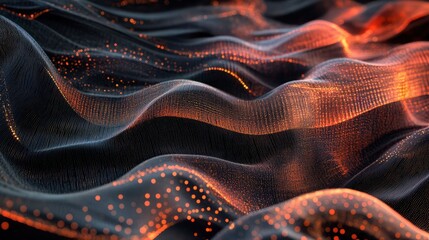 Flow of digital data in a particle wave pattern