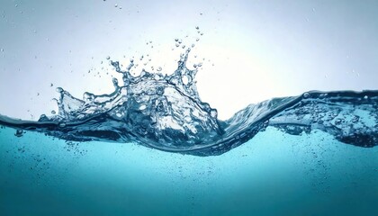  Beautiful water waves Splashed water wave in clean blue water 
