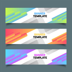 Naklejka premium Abstract web banner template design