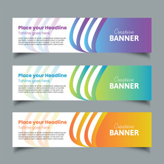 
Abstract web banner template design