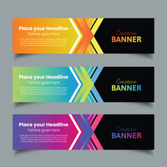 
Abstract web banner template design