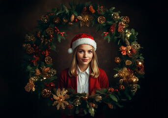 Joyful spirit radiates from her cheerful smile.