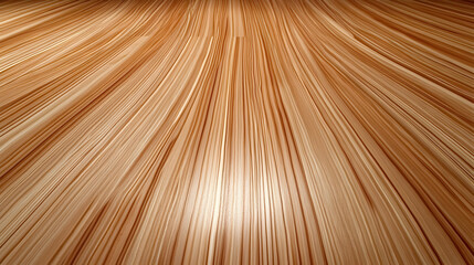 3D Render of Light Brown Wood Grain Texture Background, Abstract Wood Pattern with Radiating Lines, Detailed and Realistic Wood Surface Illustration