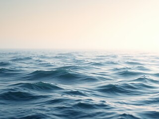 Fototapeta premium Soft focus background of gentle wave ocean dynamics, tranquil, ethereal, relaxation, gentle, zen