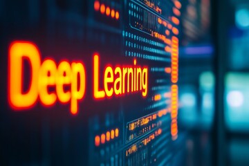 Obraz premium Deep Learning Display - Futuristic Technology
