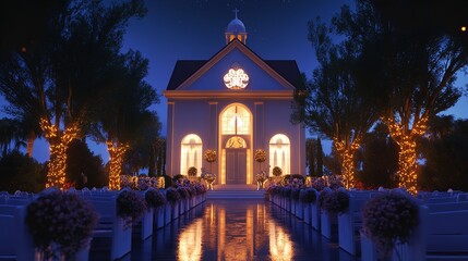 White Wedding Chapel in Las Vegas, USA