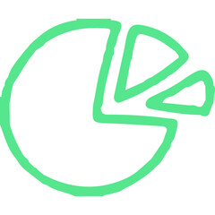 Chart single vector line icon