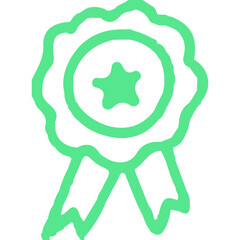 Badge single vector line icon