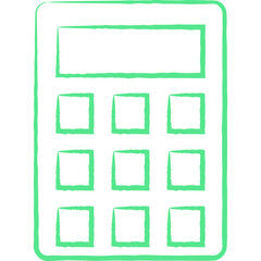 Calculator single vector line icon