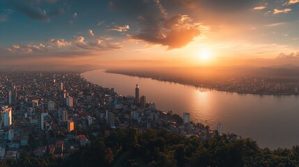  Panoramic Photo of the View of Guayaquil from the Top of the City