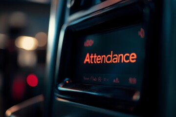 Obraz premium Car Dashboard Display Showing Attendance