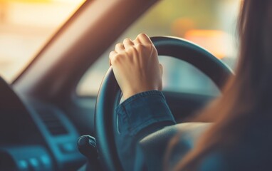 Car drivers keep their hands on the wheel, road trips, highway driving 