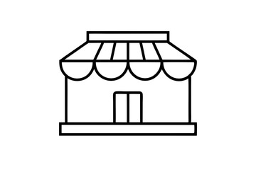 Store line icon vector symbol illustration.