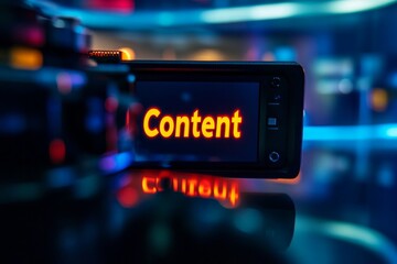 Obraz premium Content Display on a Digital Device