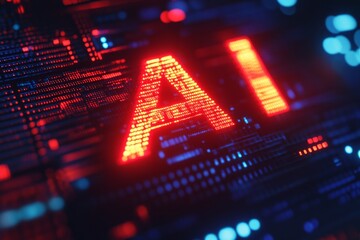 Obraz premium AI Technology Digital Futuristic Design