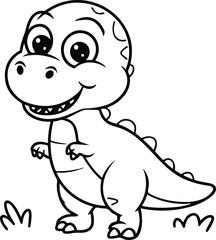 Obraz premium Baby Dinossauro Coloring Page