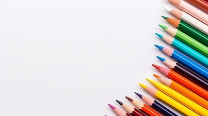Obraz premium color pencils on white background