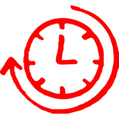 Time single vector line icon