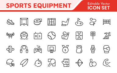 Sports Icon Set. A dynamic collection of vibrant icons representing various sports and activities, perfect for enhancing apps, websites, and marketing materials.