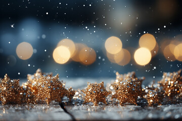 Naklejka premium background of Christmas sparkles and snowflakes,. 