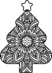 christmas tree mandala