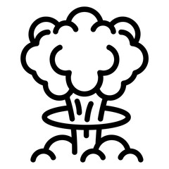 nuclear bomb Line Icon