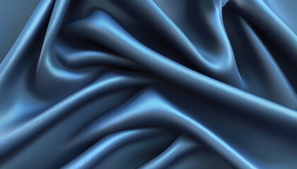 Obraz premium Elegant soft blue satin fabric.Generative AI