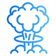 nuclear bomb Gradient icon