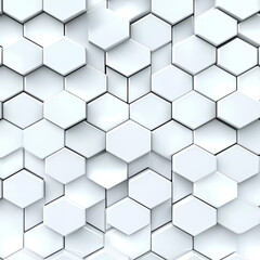 Naklejka premium Seamless white hexagonal tiles create modern geometric pattern, perfect for backgrounds and textures. clean design adds touch of elegance and simplicity