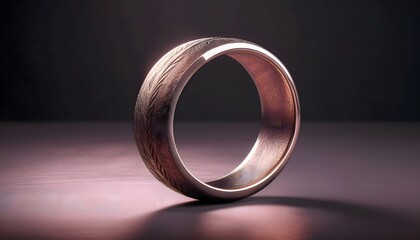 Hammered texture ring, rustic look, handcrafted vibe, 3D illustration, ring jewelry, trendy, aesthetic.