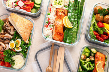 Healthy high protein meal prep.