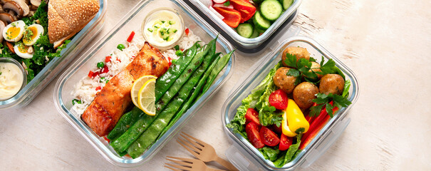 Healthy high protein meal prep.