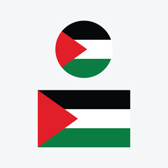 Flag of Palestine isolated vector illustration.