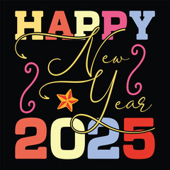 Happy New Year 2025 SVG Design Happy New Year SVG Design
