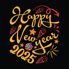 Happy New Year 2025 SVG Design Happy New Year SVG Design

