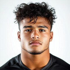 Fototapeta premium Young Samoan Rugby Player Portrait