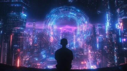 Immersive Virtual Reality in a Futuristic Digital World