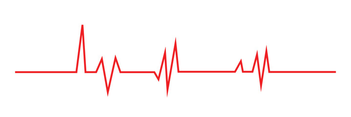Heartbeat icon. red cardiology pulse icons. red Heartbeat icons. Medical heartbeat symbol.