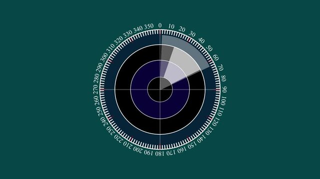Radar Scanning loop. Looped animation radar icon on a transparent background