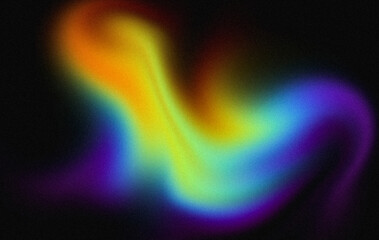Rainbow Holographic iridescent gradient grainy texture background, overlay effect