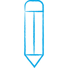 Pencil single vector line icon
