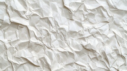 Obraz premium Crumpled White Paper Texture Background