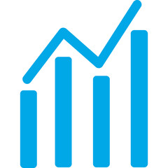 Stats single vector line icon